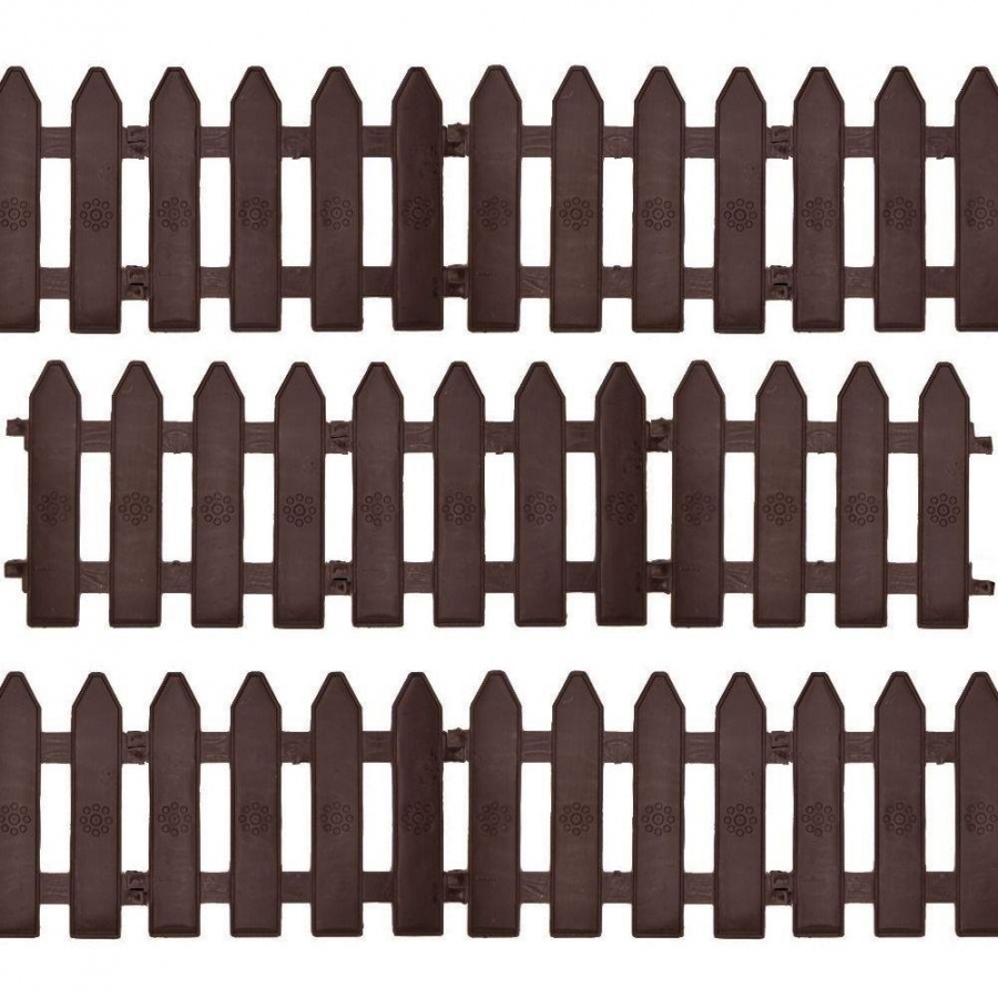 Palisada, płotek ogrodowy, brązowy, 20x15 cm, 10 szt
