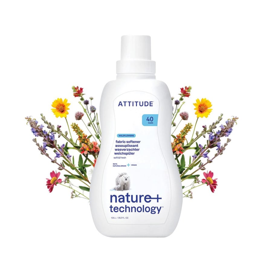 Attitude NATURE+, Płyn do płukania tkanin o zapachu polnych kwiatów, 1040 ml