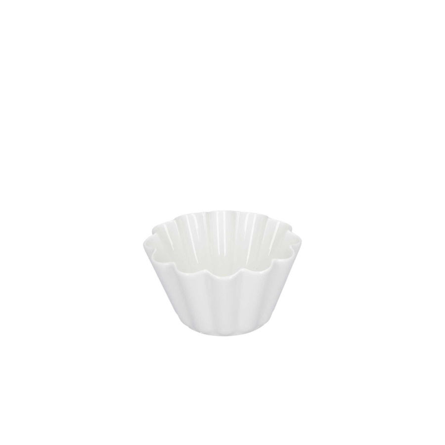 Zestaw 6 małych miseczek arezzo - biały, 9 cm