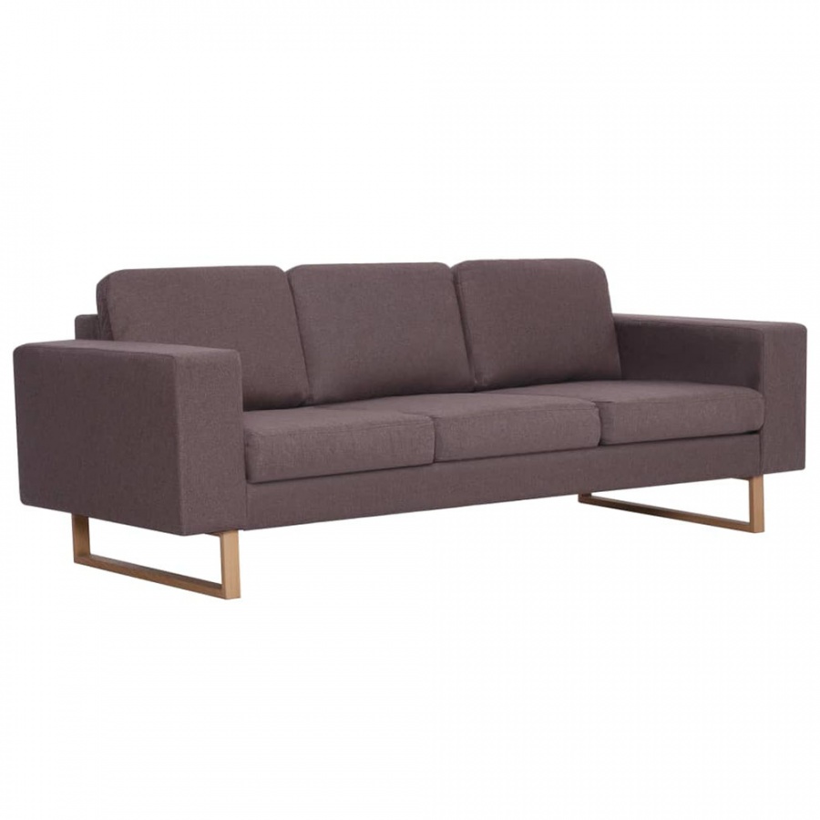 3-osobowa sofa tapicerowana tkaniną taupe
