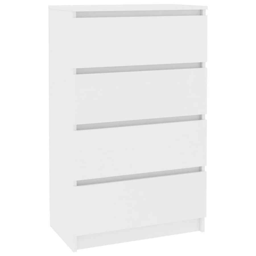 Komoda, biała, 60 x 35 x 98,5 cm, płyta wiórowa