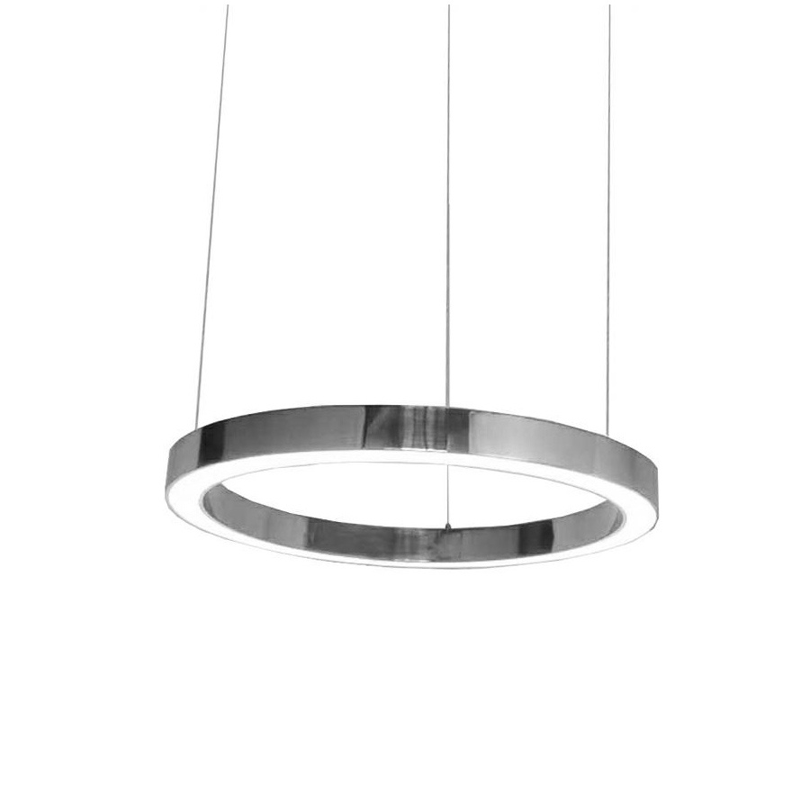Lampa wisząca RING 60 srebrna - LED, stal