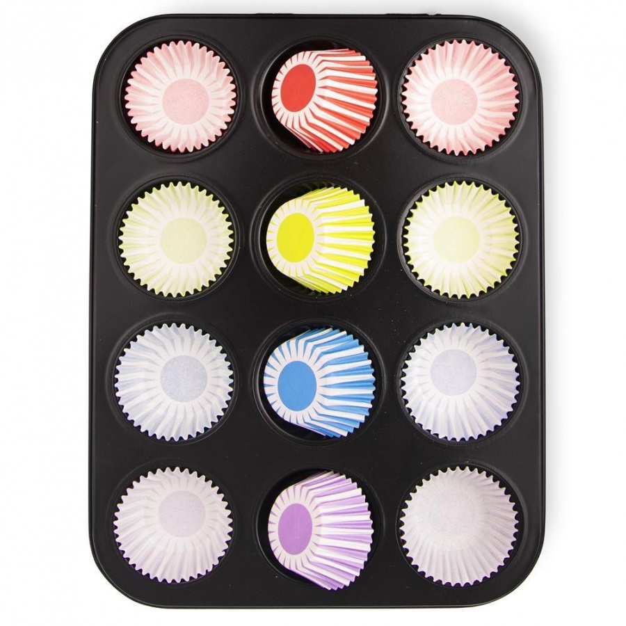 Forma do pieczenia muffinek, na muffinki, foremki, papilotki 12 szt