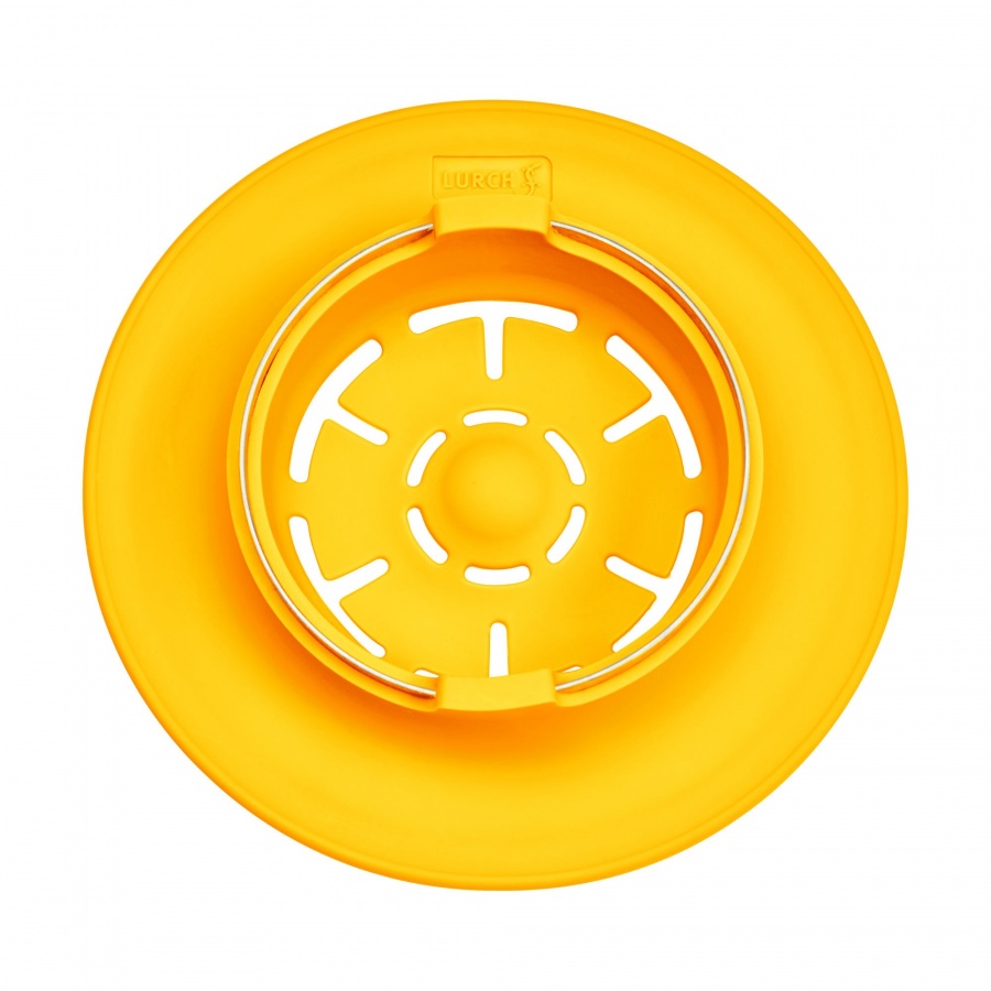 Separator do jajek, silikon/stal nierdzewna, śred. 14,5 cm, żółty