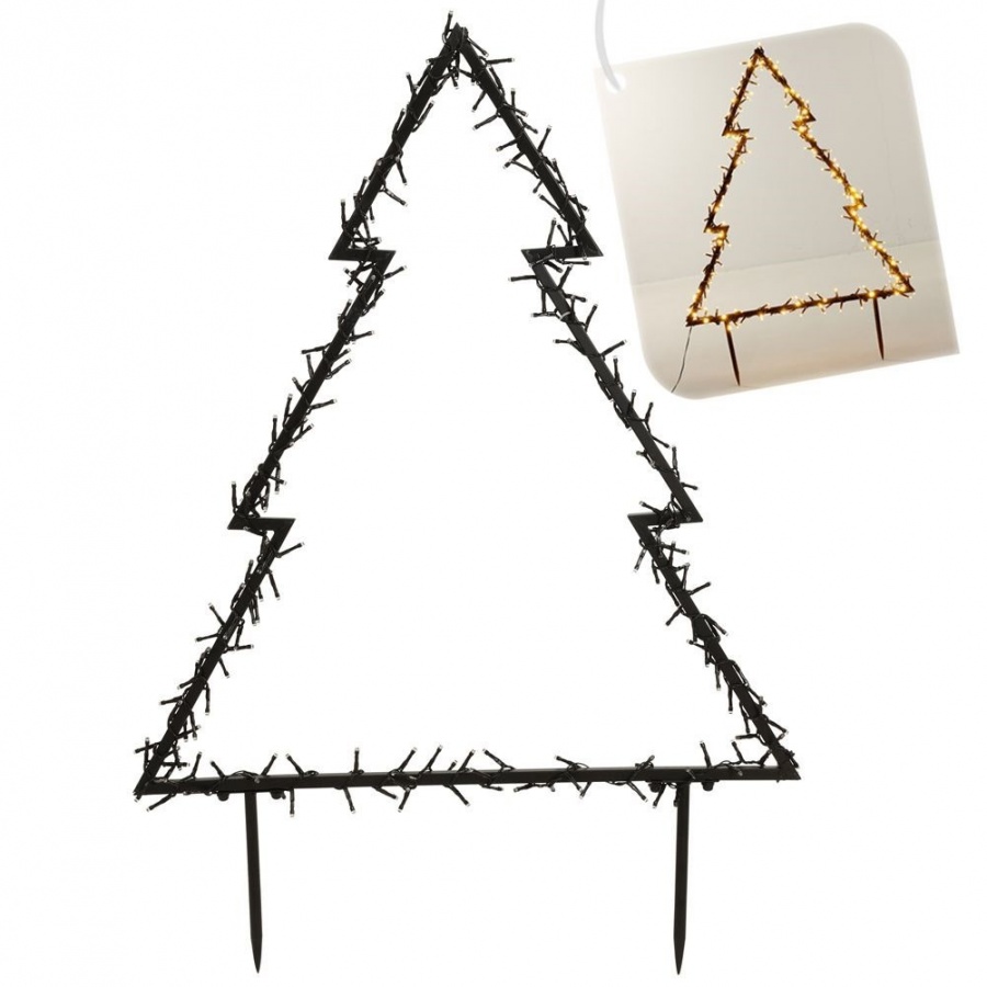 Choinka świecąca zewnętrzna metalowa 300 led 125 cm