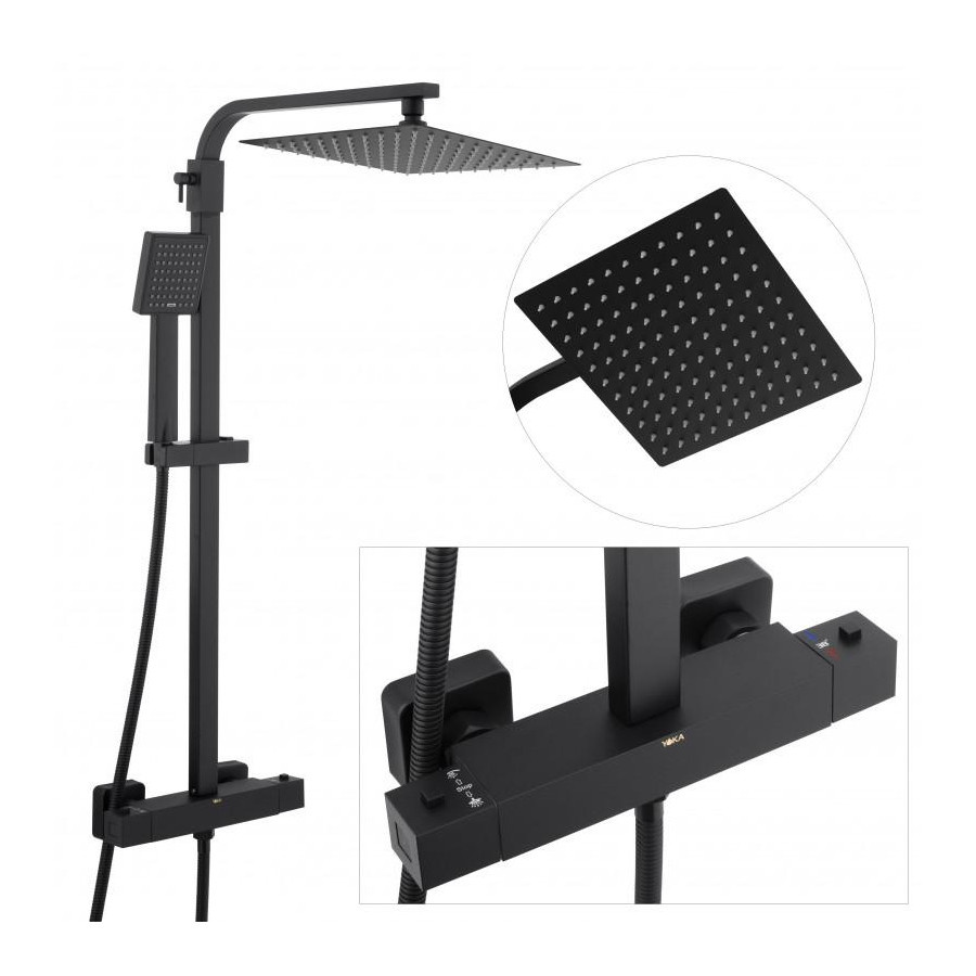 Zestaw prysznicowy termostat bateria deszczownica - yoka