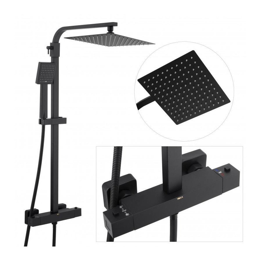 Zestaw prysznicowy termostat bateria deszczownica - yoka