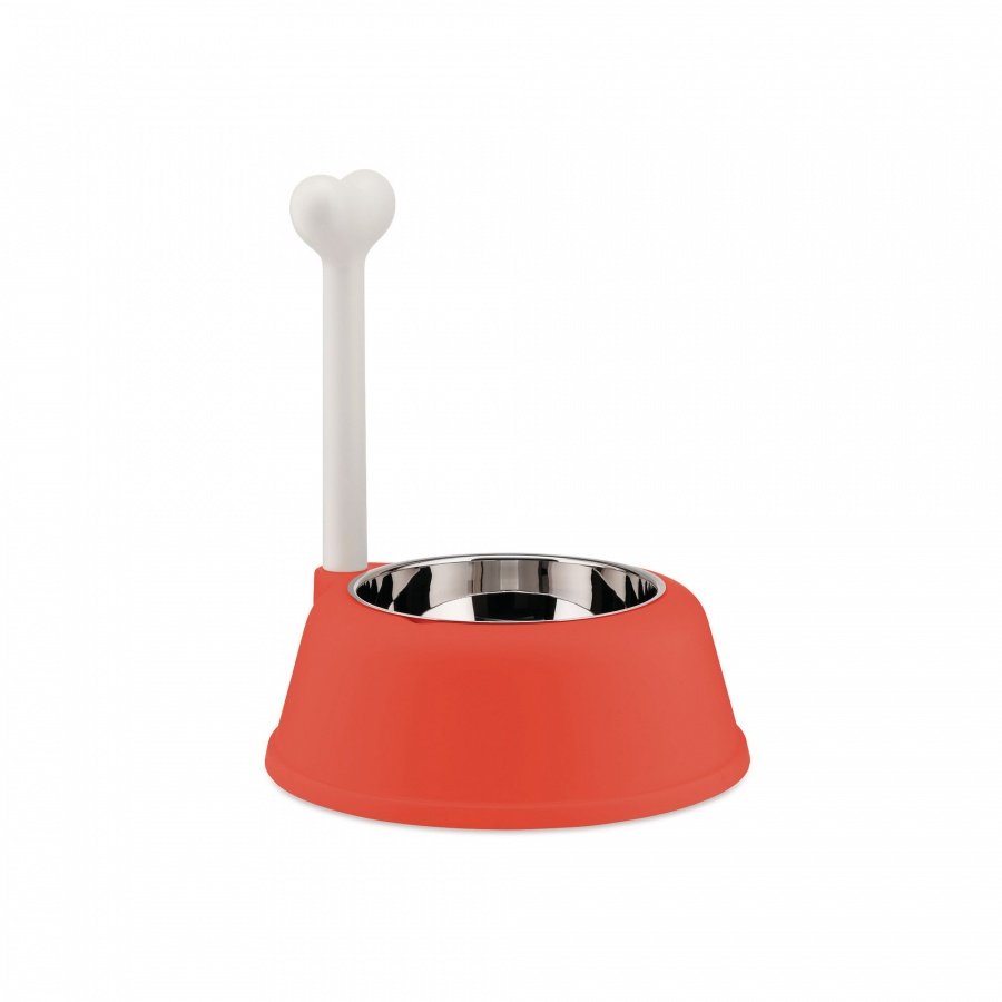 miska dla pasa, czerwono-pomarańczowa