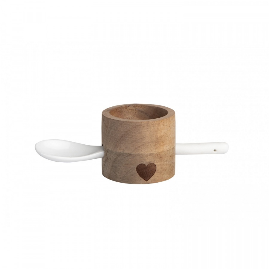 Kieliszek na jajko z łyżeczką, serce