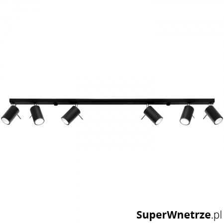 Plafon RING 6L czarny