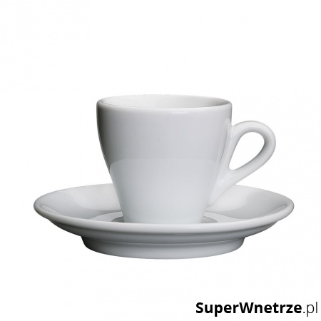 porcelanowa filiżanka do espresso ze spodkiem, 50 ml, biała