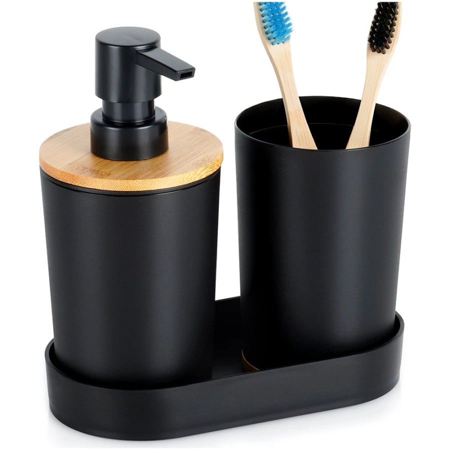 Zestaw łazienkowy czarny 3 el.