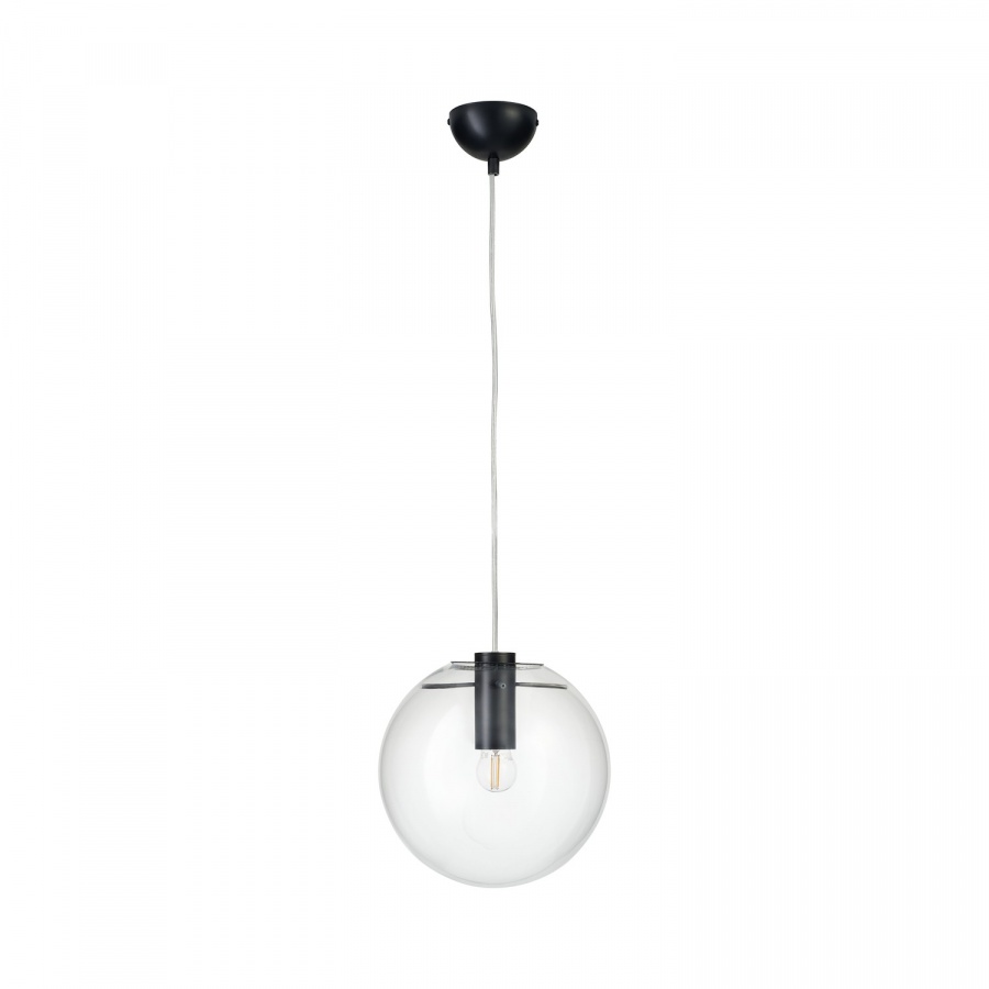 Lampa wisząca tonda czarna 25 cm