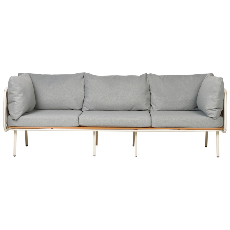 Sofa trzyosobowa metal szary senise