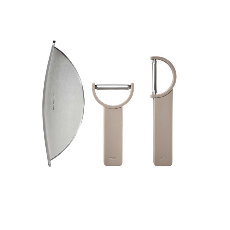 Obieraczka 2 szt + siekacz Soft Taupe Singles 32877