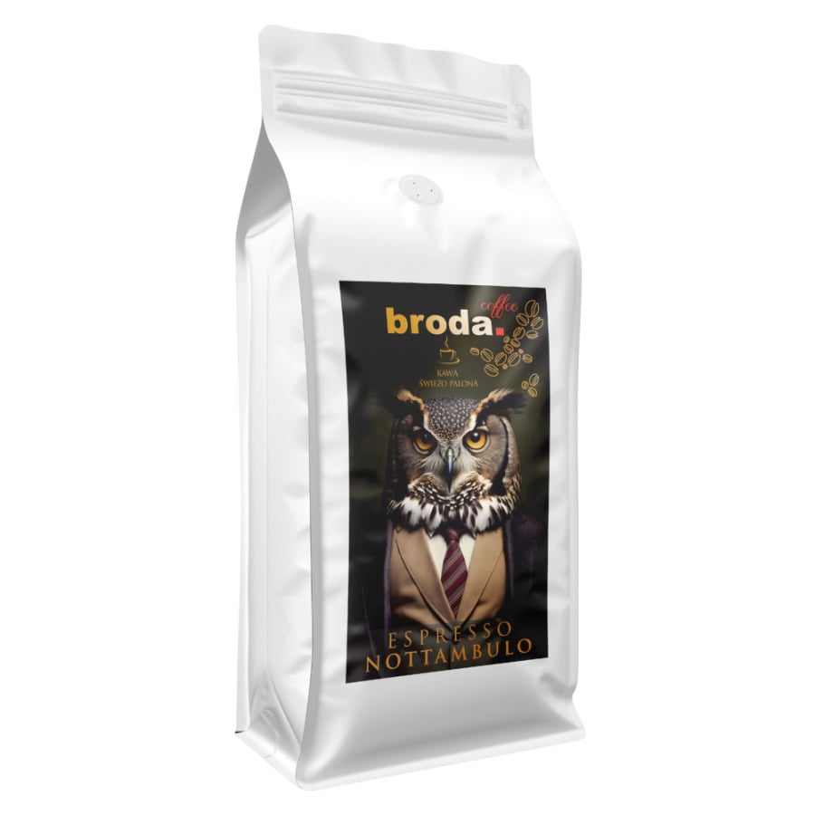 Kawa świeżo palona • broda. coffee • Espresso Nottambulo 40% Arabica / 60% Robusta • 500g