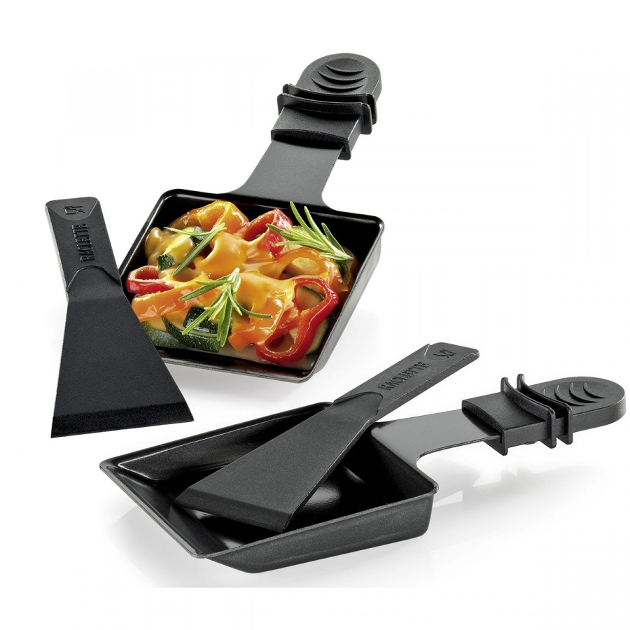 2 patelenki z łopatkami do raclette / grilla stołowego