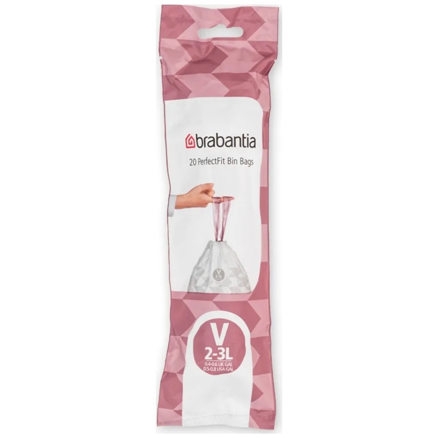 Worki na śmieci 3l 20 szt. Brabantia białe