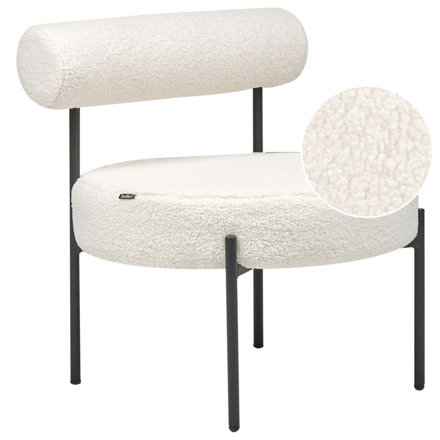 Fotel alpha boucle biały