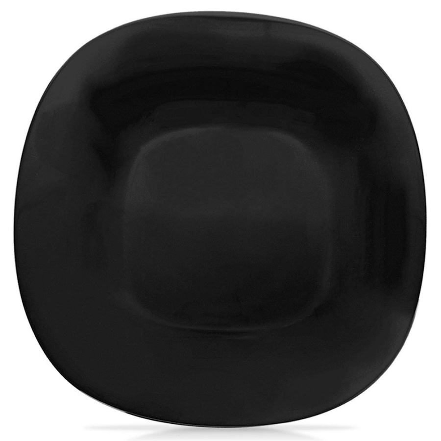 Talerz deserowy szklany czarny luna 20,5x20,5x1,8 cm