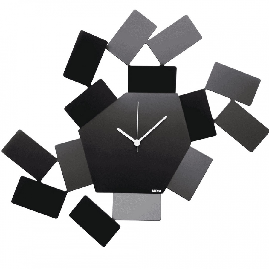 Zegar ścienny Alessi czarny