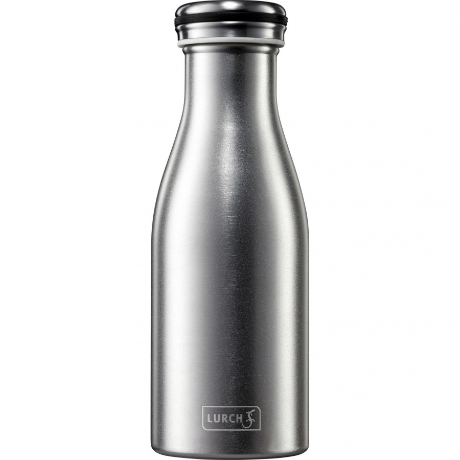 butelka termiczna, stalowa, 0,35 l, metaliczna