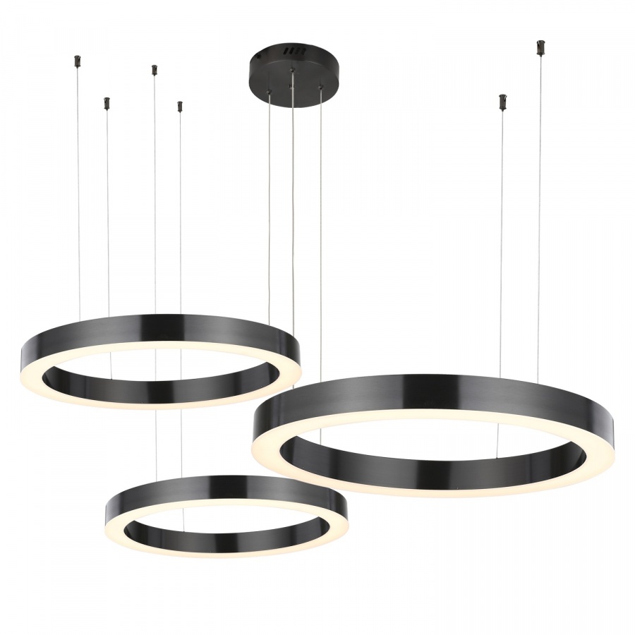 Lampa wisząca circle 40+60+80 led tytanowa na 1 podsufitce
