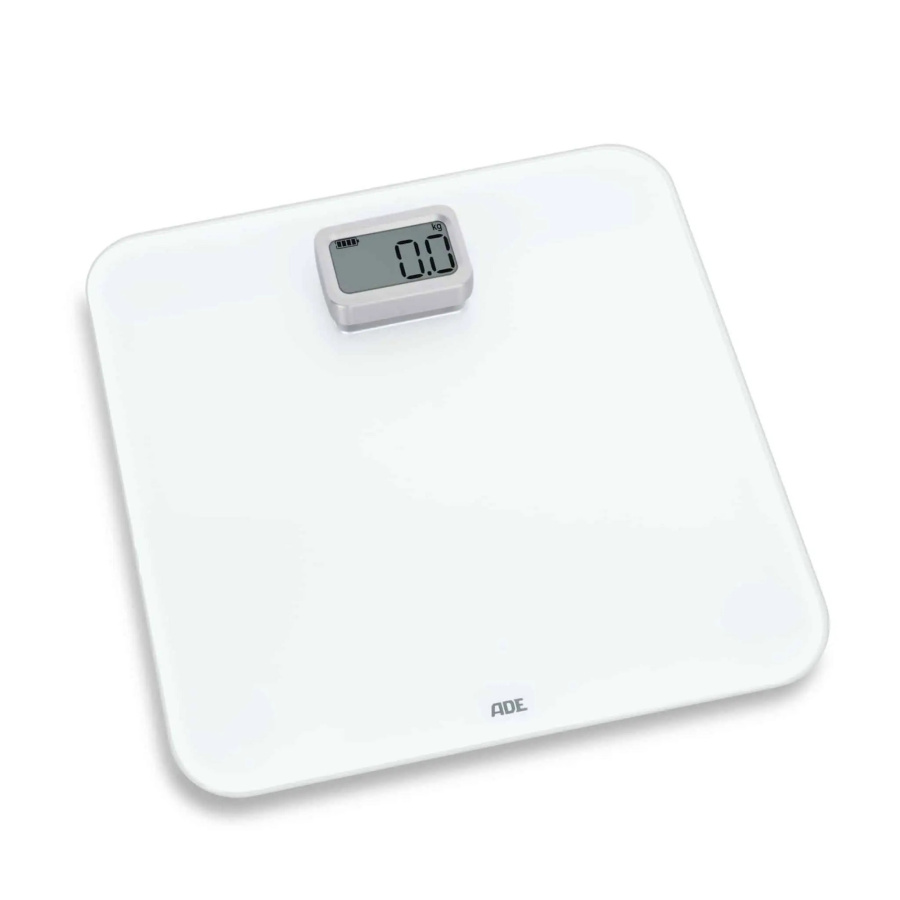 Waga łazienkowa na dynamo, do 150 kg, 30 x 30 cm, biała