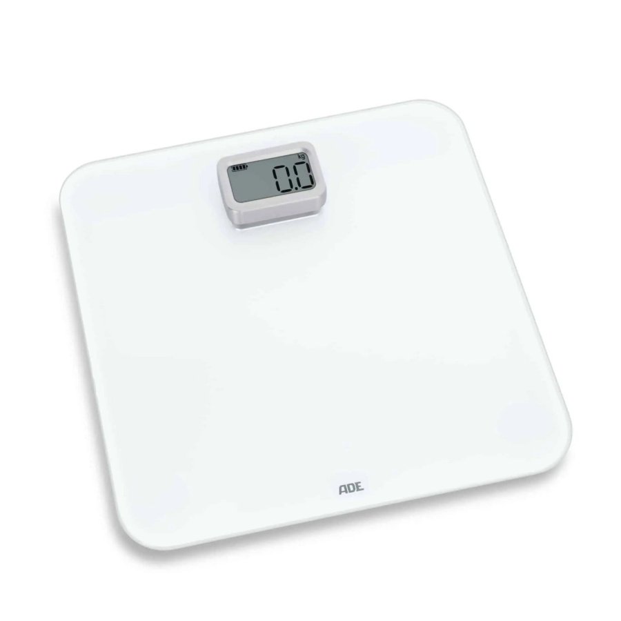 Waga łazienkowa na dynamo, do 150 kg, 30 x 30 cm, biała