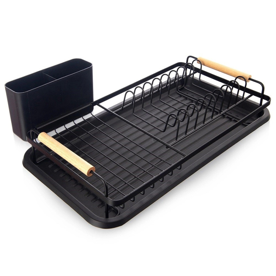 Suszarka na naczynia czarna radka 43x23,5x9,5 cm