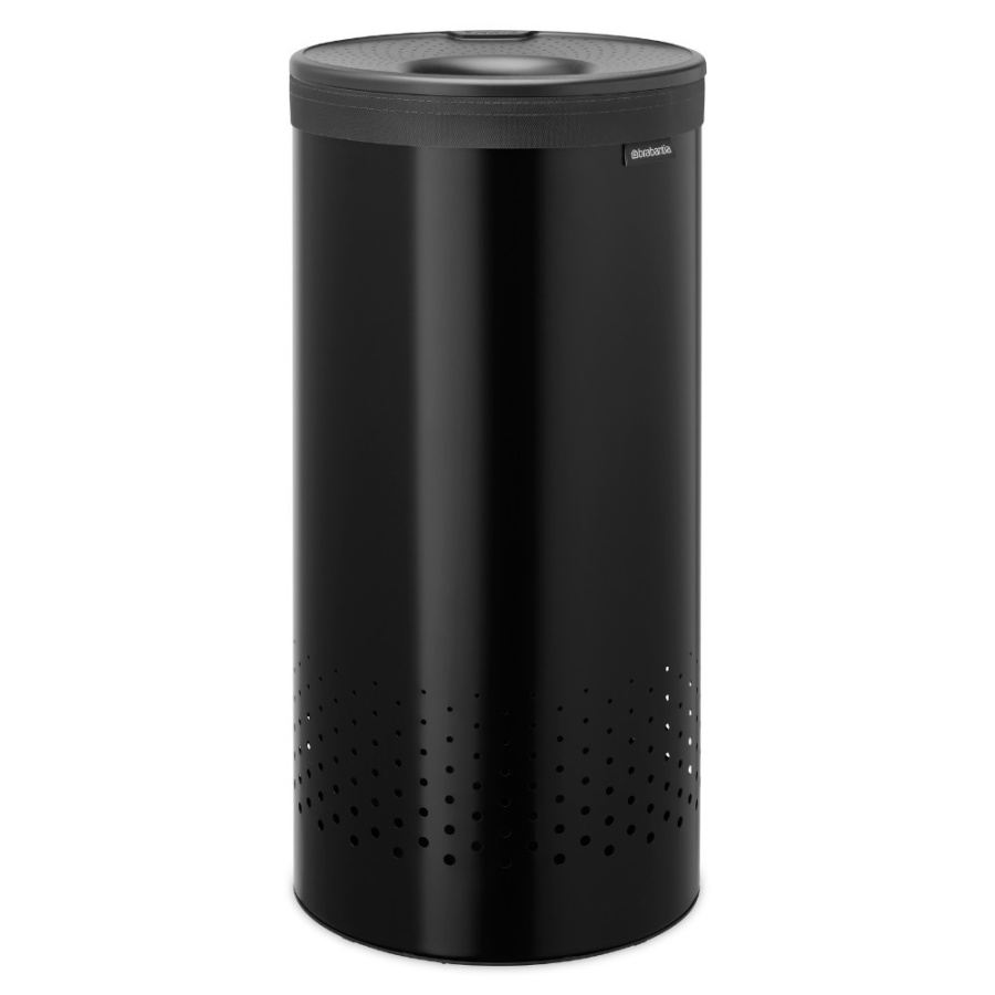 Brabantia 242342 - stalowy kosz na bieliznę 35 l - matt black / dark grey