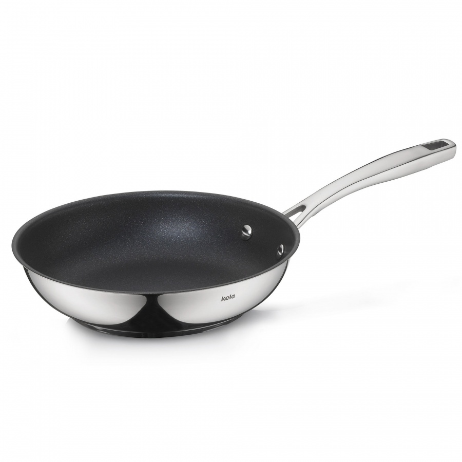 Patelnia z powłoką nieprzywierającą, stal nierdzewna 18/10, śred. 20 cm