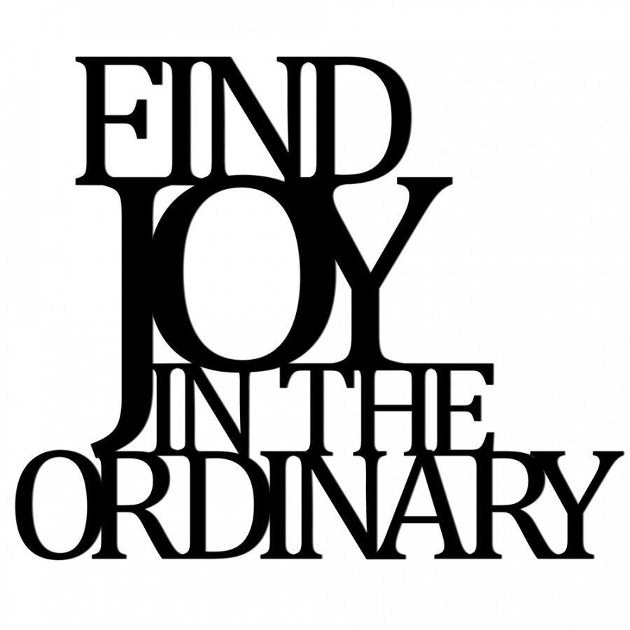 Napis 3D na ścianę 3D 48x58 cm DekoSign FIND JOY IN THE ORDINARY czarny