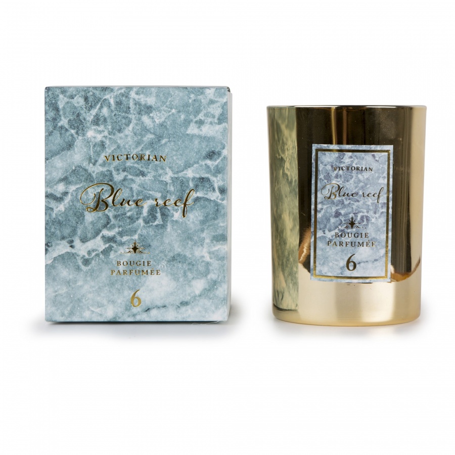 świeca zapachowa Blue Reef: ananas i kwiat lotosu, do 45 godzin, śred. 8 x 10,5 cm