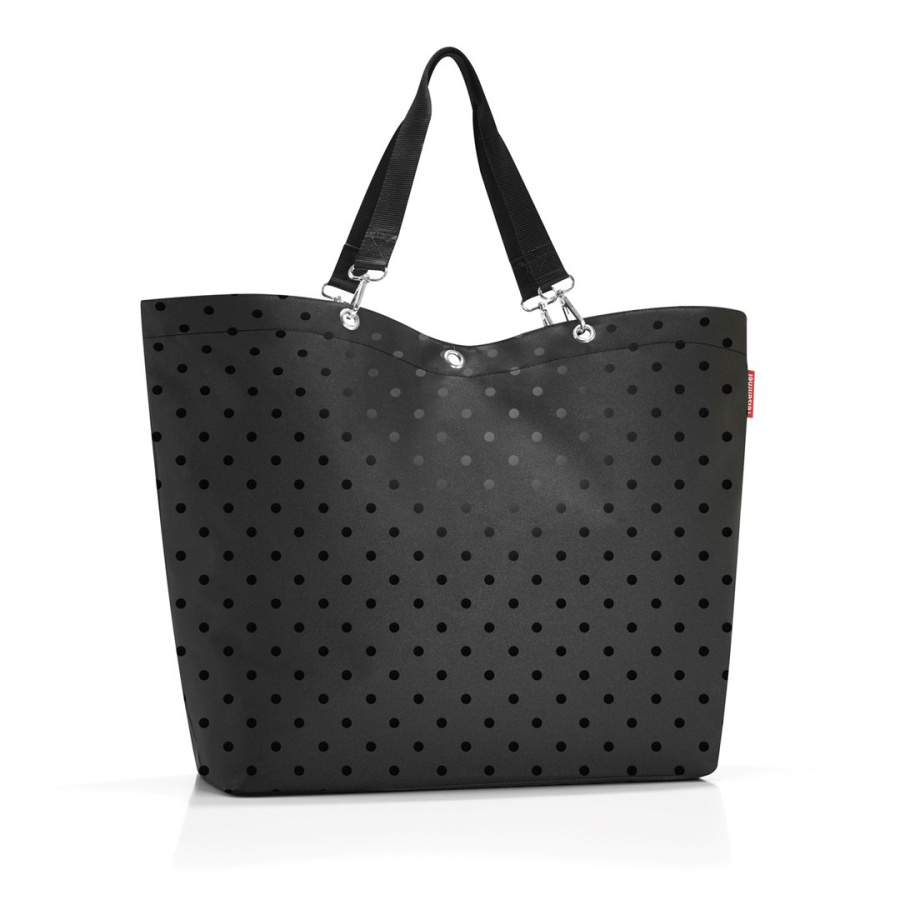 Torba shopper xl, glossy dots black