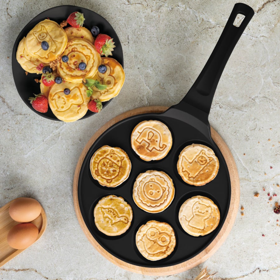 Patelnia do naleśników 26cm | Pancakes wzór zwierzęta BerlingerHaus BH-7799 Matte Black Collection