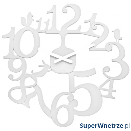 Zegar ścienny Koziol Pi:p biały