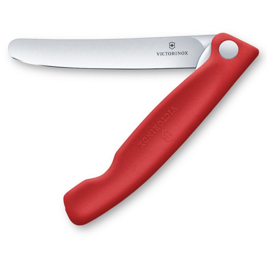 VICTORINOX - Swiss Classic - Składany nóż do warzyw i owoców - Gładkie ostrze - 11 cm - Czerwony