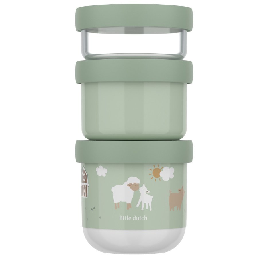Pojemnik na przekąski piętrowalny mio 3-częściowy little farm 108034065399
