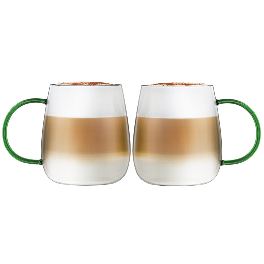 Komplet 2 szklanek z zielonym uchem 400 ml bolla 1142