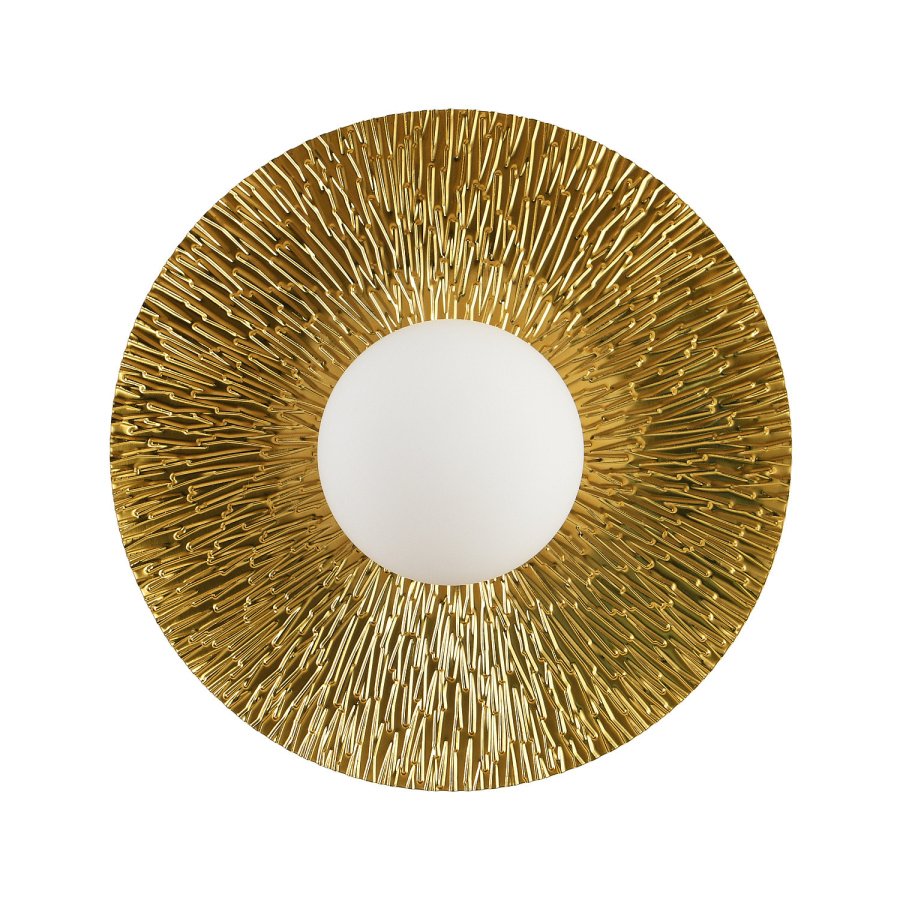 Lampa ścienna sun m złota 35 cm