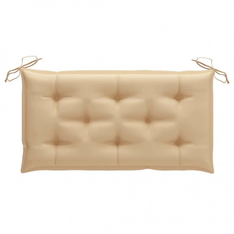 Poduszka na ławkę ogrodową, beżowa, 100x50x7 cm, tkanina