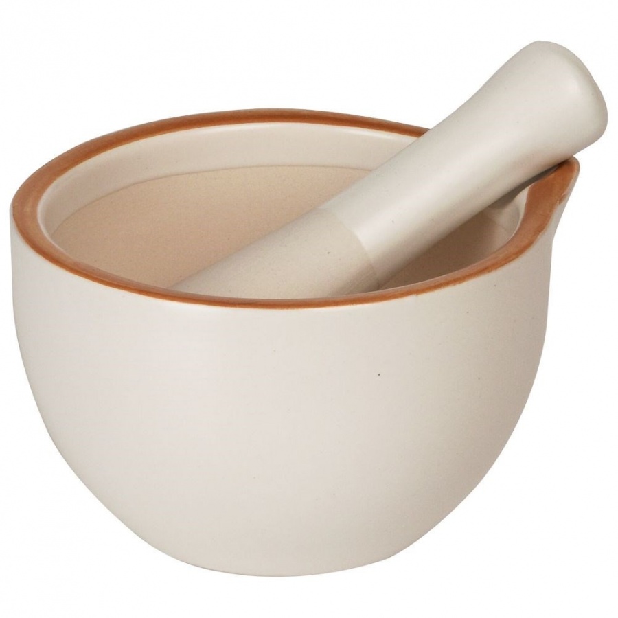 Moździerz do przypraw ceramiczny biały