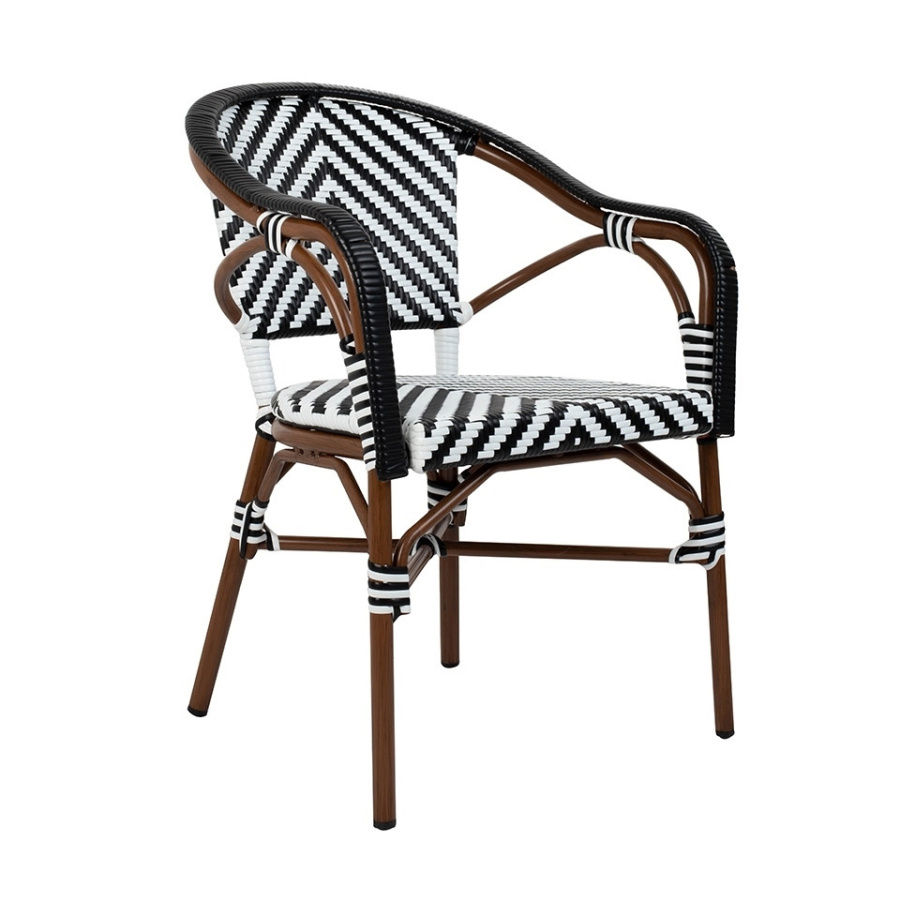 Krzesło cafe azure biały / czarny