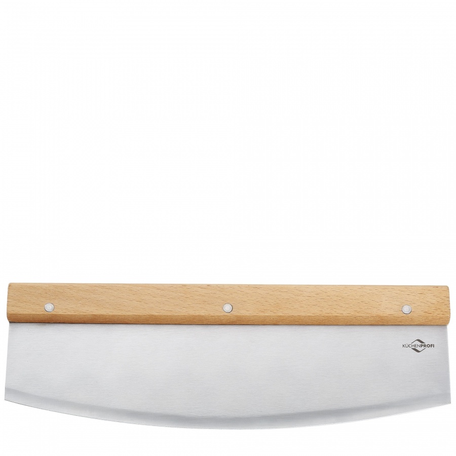 Nóż do pizzy, stal nierdzewna/drewno bukowe, 32 cm