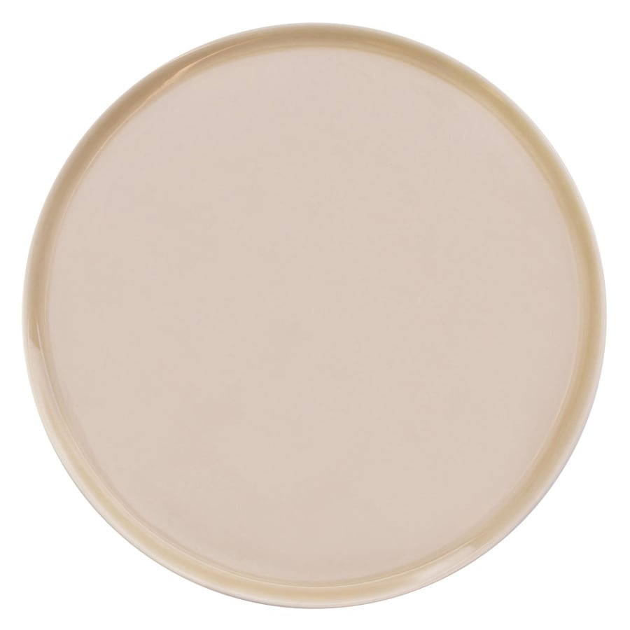 Eter talerz płaski okrągły 12 cm, beżowy