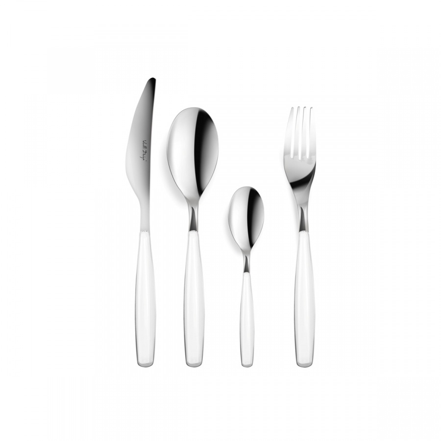 Komplet sztućców 24 szt. Diva biały