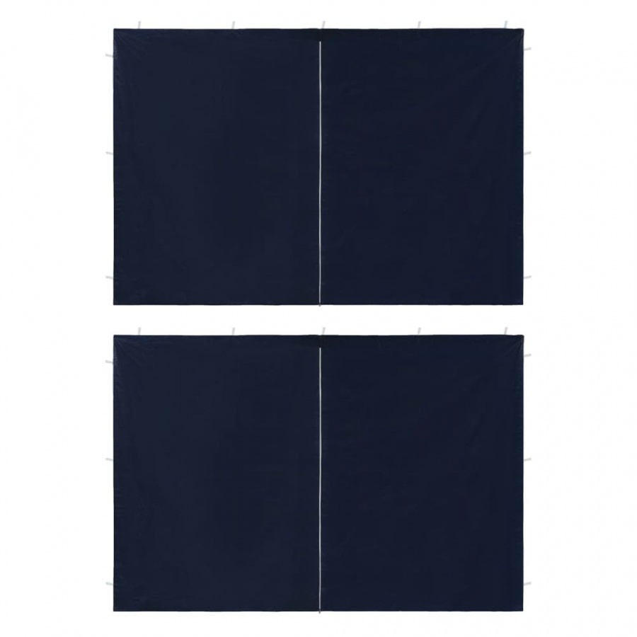 Ścianki boczne do namiotu, 2 szt., z suwakiem, PE, niebieskie