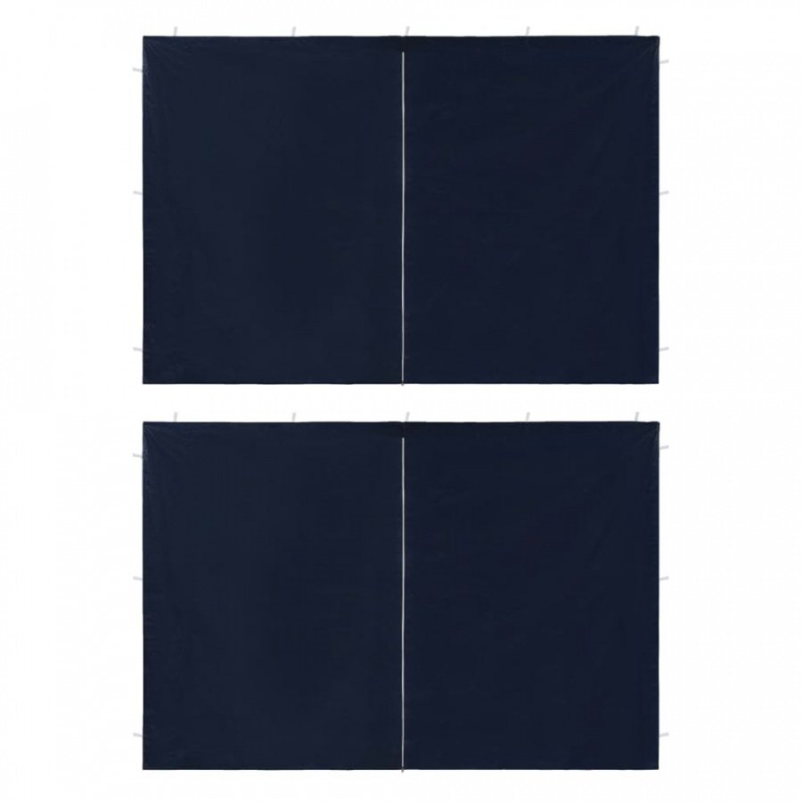 Ścianki boczne do namiotu, 2 szt., z suwakiem, PE, niebieskie