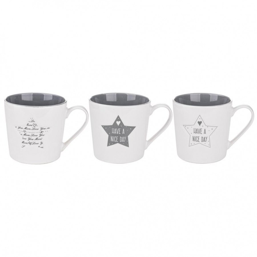 Kubek 380 ml Grey Stars